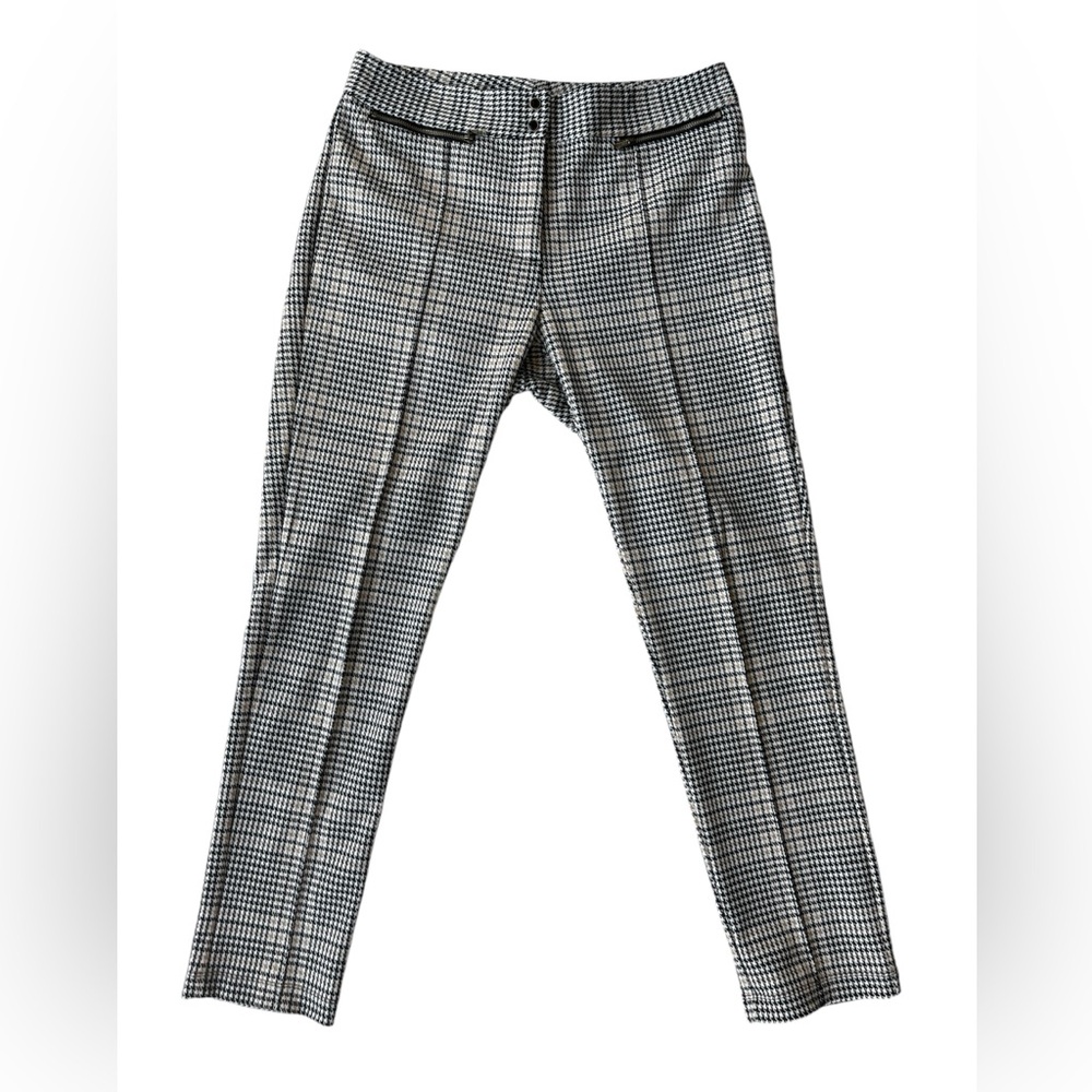 J. McLAUGHLIN Plaid Pattern Skinny Knit Pants Size 10